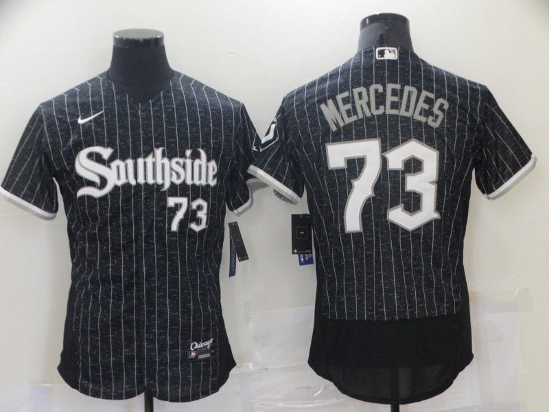 Men Chicago White Sox #73 Mercedes City Edition Black Elite Nike 2021 MLB Jerseys